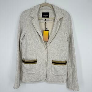 Le Superbe Grey Cotton Blend Blazer Jacket New Womens Medium